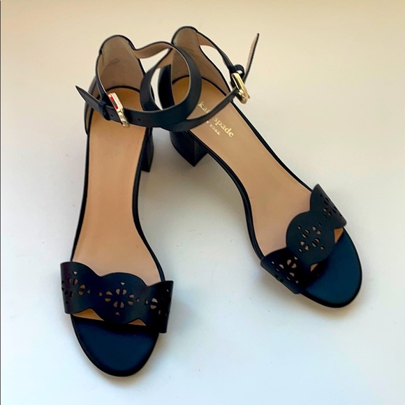 kate spade Shoes - NEW Kate Spade Black Eyelet Heels
